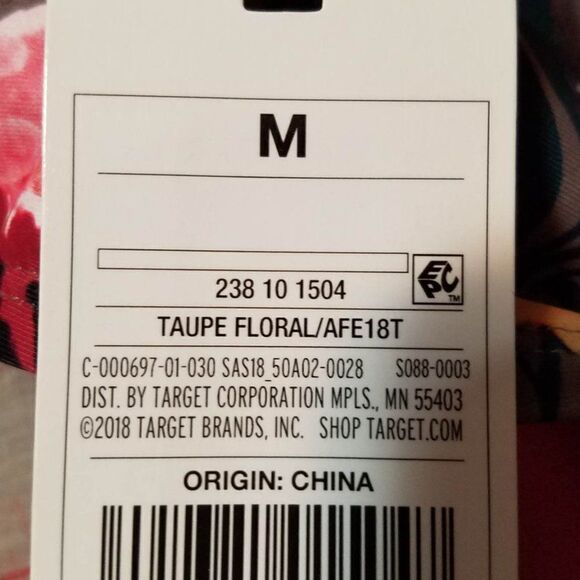 NWT Shade & Shore Taupe Floral Bikini size Medium - Picture 2 of 15